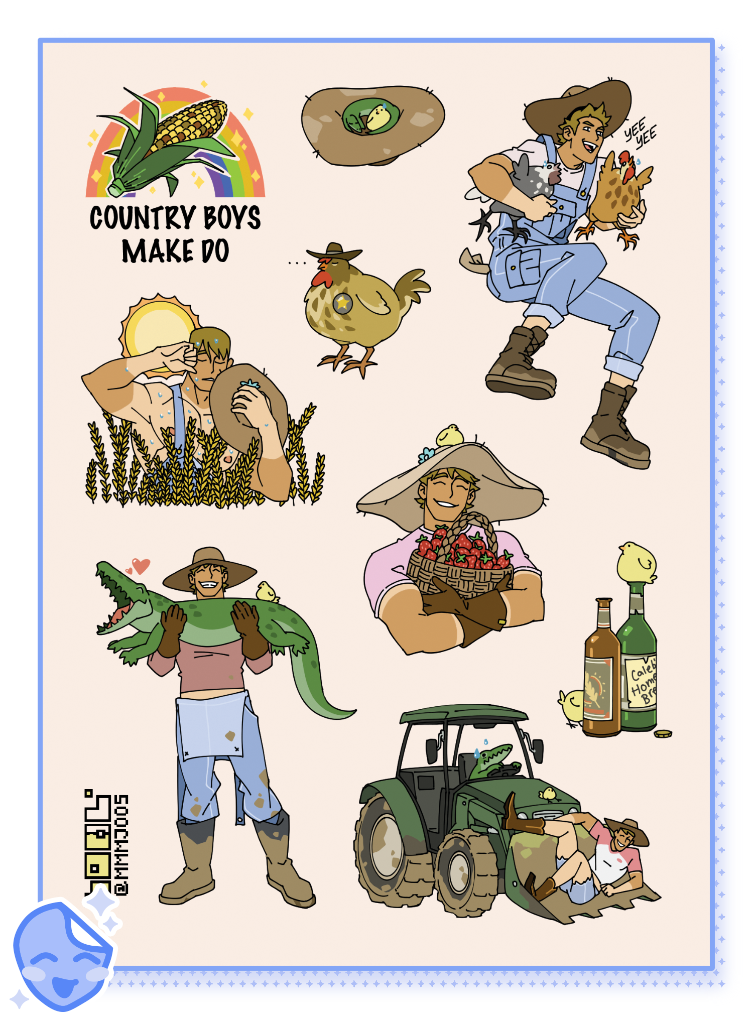 COUNTRY BOYS MAKE DO - Originals | Sticker Sheet [5x7 IN]
