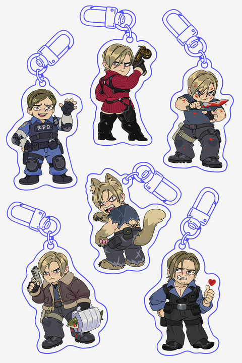 LEON KENNEDY (Resident Evil) - ACRYLIC KEYCHAIN