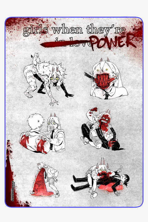 GIRLS WHEN THEY'RE POWER (Chainsaw Man) STICKERPACK-PRINT